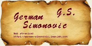 German Simonović vizit kartica
